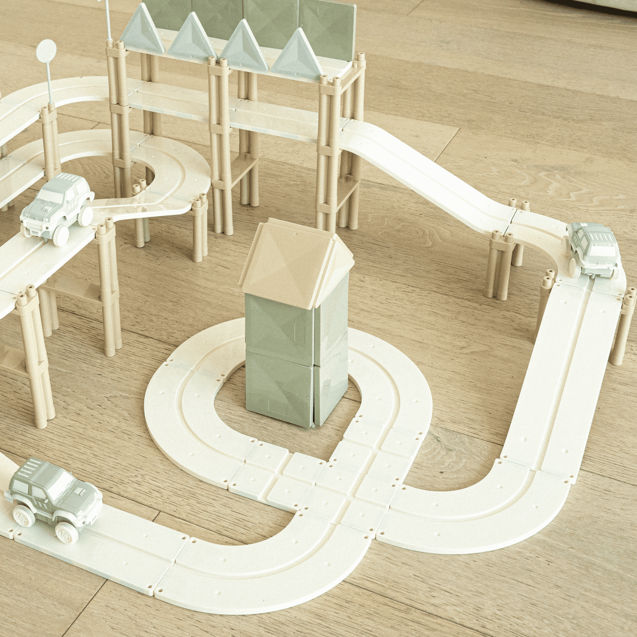 Race Track Car Set - 4 Pack (extras)