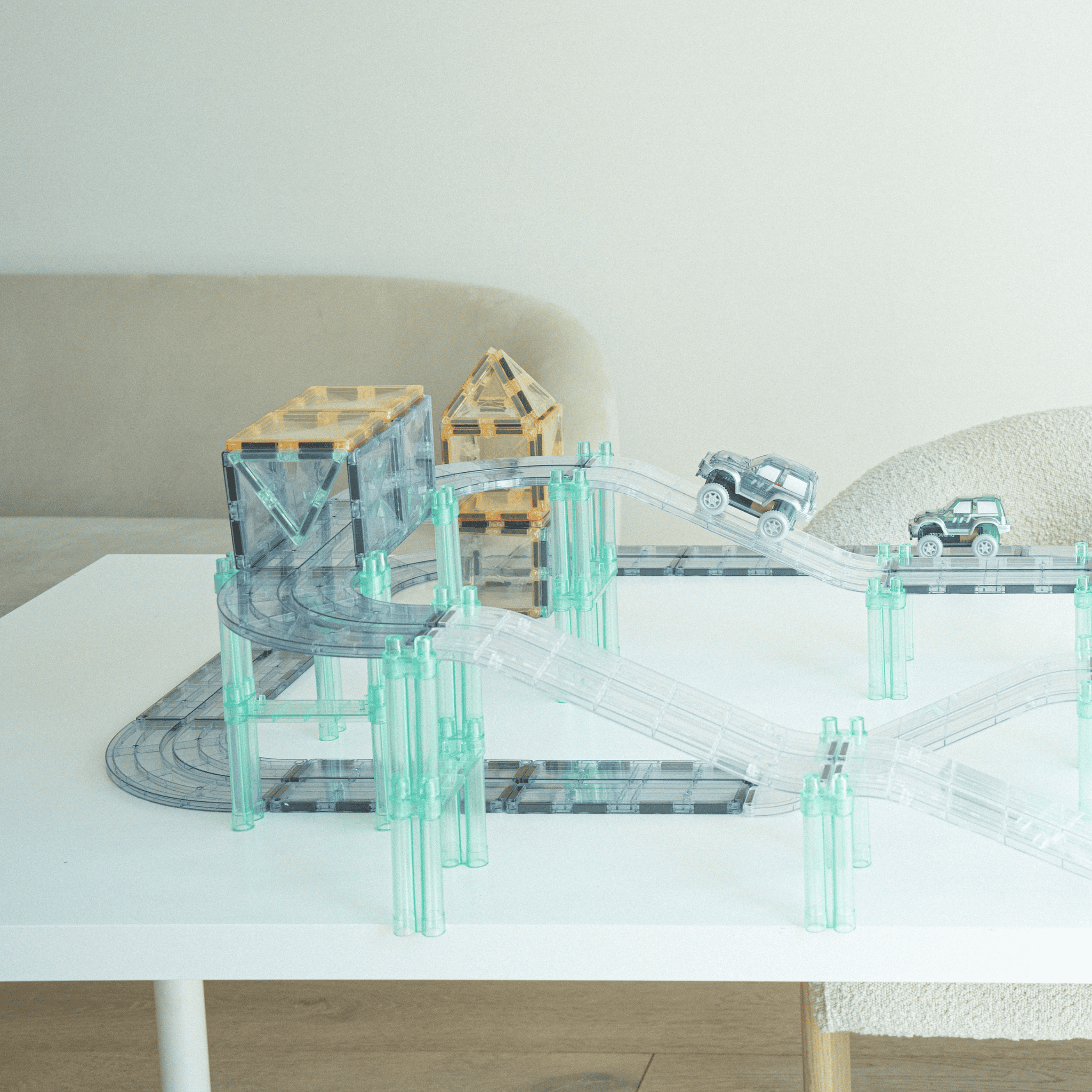 Race Track Car Set - 4 Pack (extras)